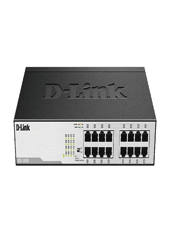

D-Link Gigabit Unmanaged Desktop Switch, DGS-1016D, Black