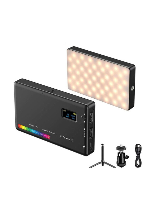 

Generic APEXEL FL07 RGB LED Light Panel Vlogging Kit, Black