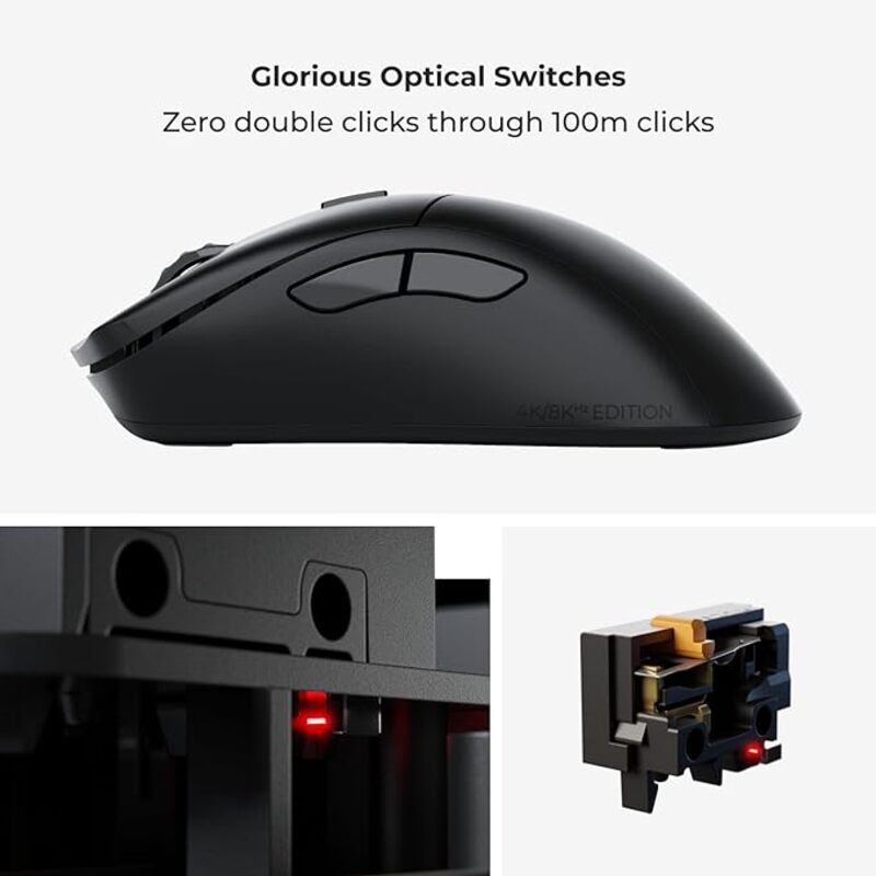 جهاز Glorious Model D 2 PRO اللاسلكي 4K 8K باللون الأسود