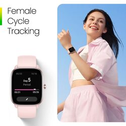 Amazfit Active Smart Wacth With 100 Plus Watch FacesLong Lasting Battery 14 Days Typical Usage 120 Plus Sports Modes  Smart Notifications Pink