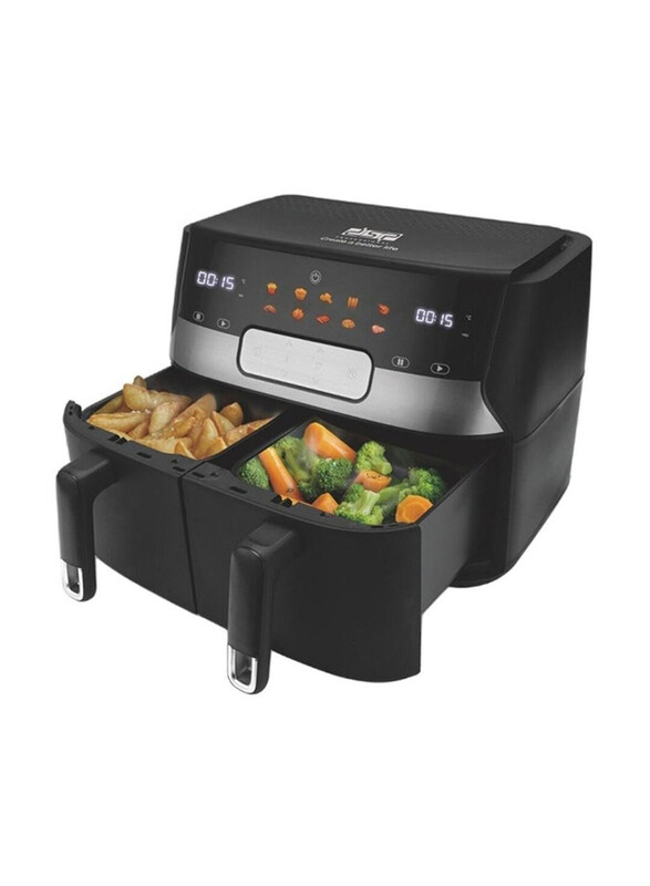 

DSP 10Ltr Double Basket Air Fryer, 3400W, KB2125, Black