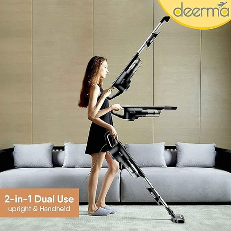 Deerma DX600 2 n1 Handheld Vacuum Cleaner 800ml Large Capacity Dust  Black