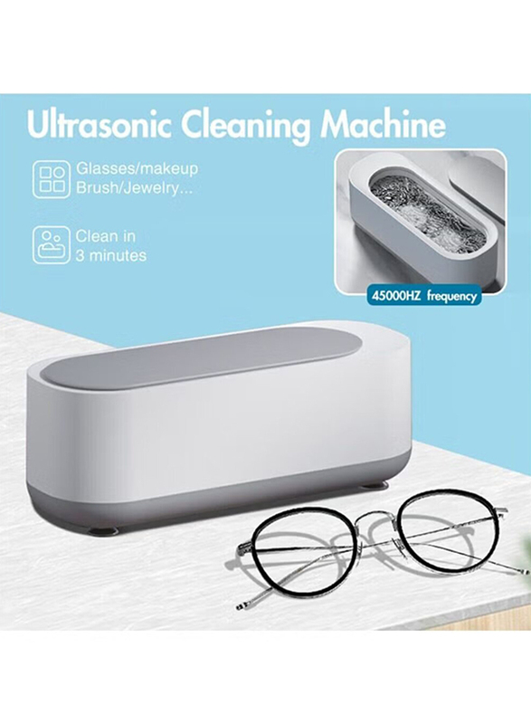 Mini Ultrasonic Vibration Wash  Cleaner Machine, White