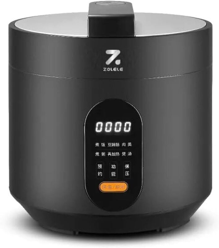 ZOLELE EP301 طنجرة ضغط كهربائية متعددة الوظائف، مؤقت 3 لتر، شاشة رقمية مع 10 إعدادات طهي مسبقة الدفء، إيقاف تلقائي أسود