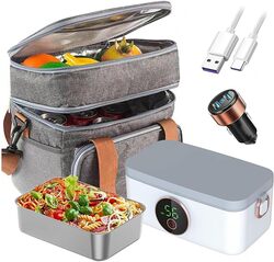 Self Heating Rechargeable Lunch Box with 5-Gear Heating Function