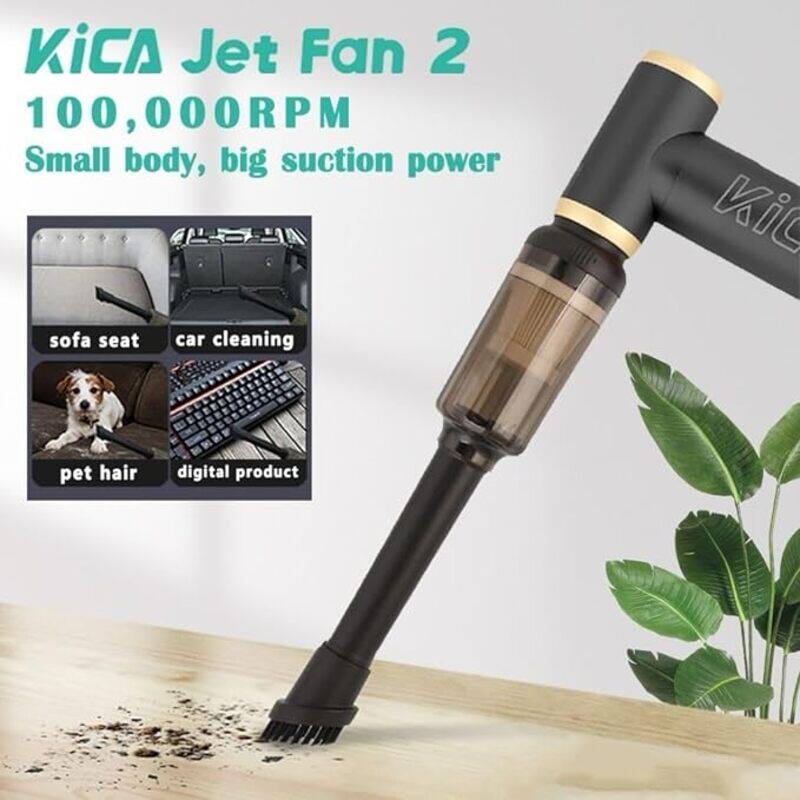 Kica Jetfan 2 Multifunctional Blowing Suction Integrated Vacuum Cleaner, Strong Jet Turbo Fan Dust Elimination Electric Blower Fan