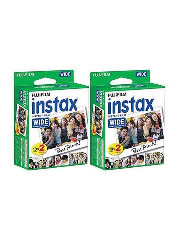 

Multiple Fujifilm Instax Wide Instant Film, 2 Pack, White
