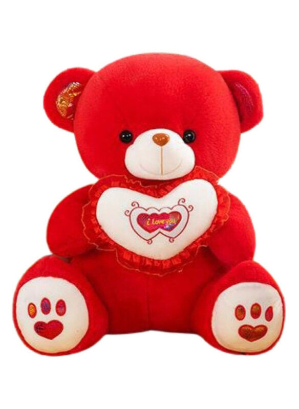 

Generic Cute & Cuddly Teddy Bear with Assorted Color & Size for Girls, Friends & Couples, 35cm, Red