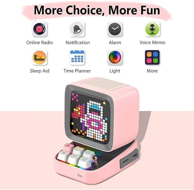 Divoom Ditoo Pro Bluetooth Mini Speaker    Pink
