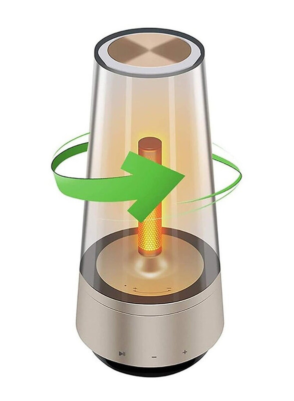 

Generic Living Candle Lamp Bluetooth Speaker Decorative Flame Style LED Light, Multicolour