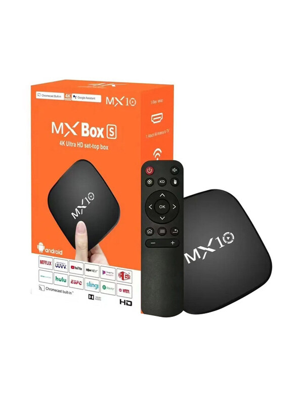 

Generic MX10 Quad Core 4K Android TV Box, Black