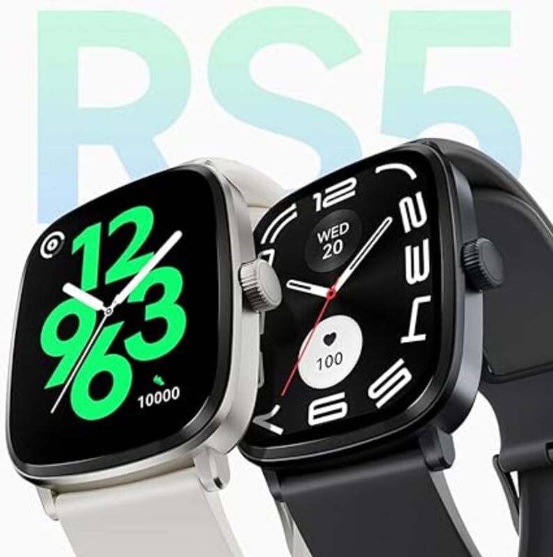 Haylou RS5 Smartwatch 2 01 AMOLED Display Bluetooth Calling Sports Health عمر بطارية طويل - أسود