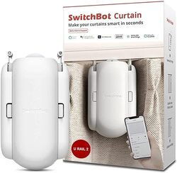 Switch Bot Curtain Smart Electric MotorWireless App or Automate Timer ControlAdd Hub