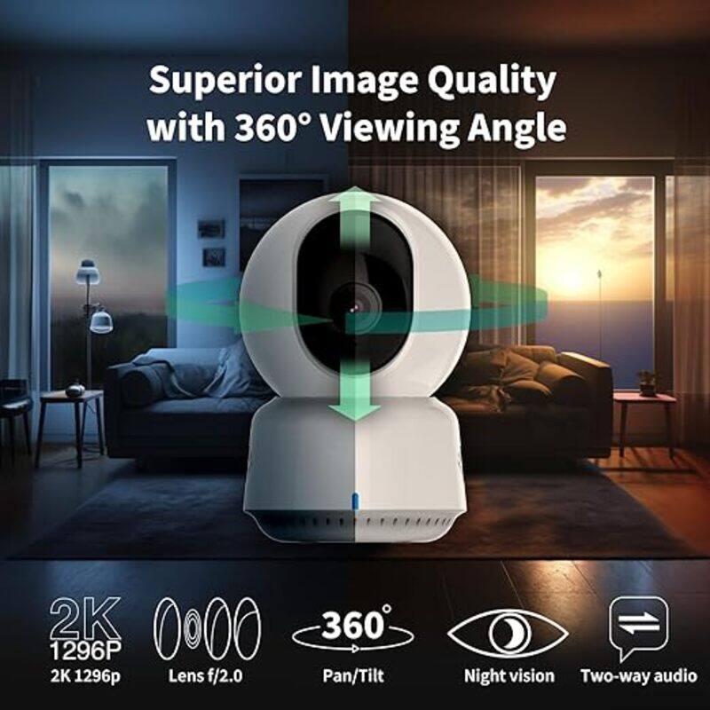 Aqara 2K Indoor Security Camera E1Pan  TiltHomeKit Secure Video Indoor Camera Two-Way Audio Night Vision Person Tracking Wi-Fi 6 Plug-in Cam Supports HomeKit