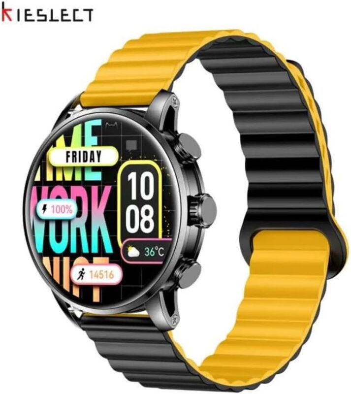 Kieslect Kr2 Smart Calling Watch with dual core triple speed black yellow