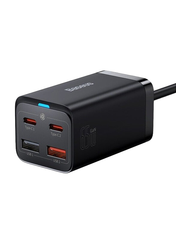

Baseus 65W GaN3 Pro USB Charger PD Fast Charger Adaptor Desktop, Black