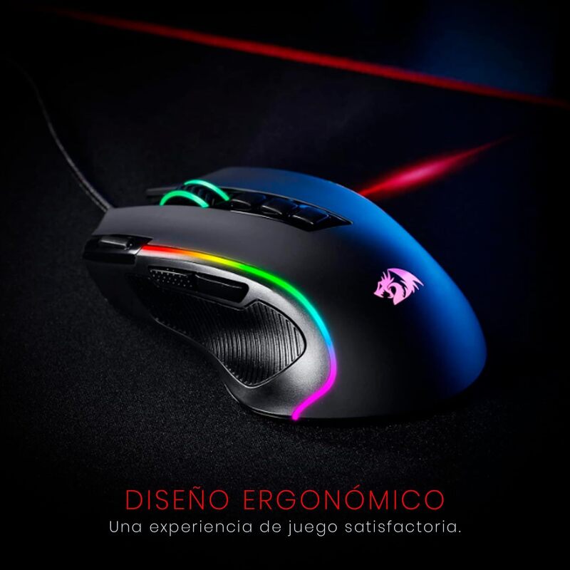 Redragon M612 Predator RGB Gaming Mouse, 8000 DPI Wired Optical Gamer Mouse