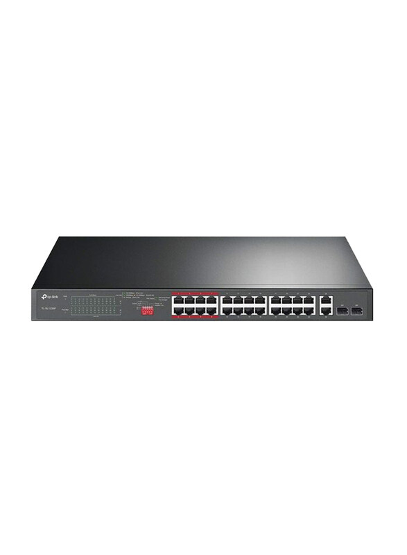 

TP-Link 24 Port 10/100mbps Fast Ethernet Poe Switch 24 Poe+ Ports @250w, W/ 2 Uplink Gigabit Ports + 2 Combo Sfp Slots Limited Lifetime Protection Ext