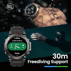 Amazfit TRex Ultra ساعة ذكية للرجال عمر بطارية 20 يومًا 30 مترًا دعم الغوص الحر DualBand GP