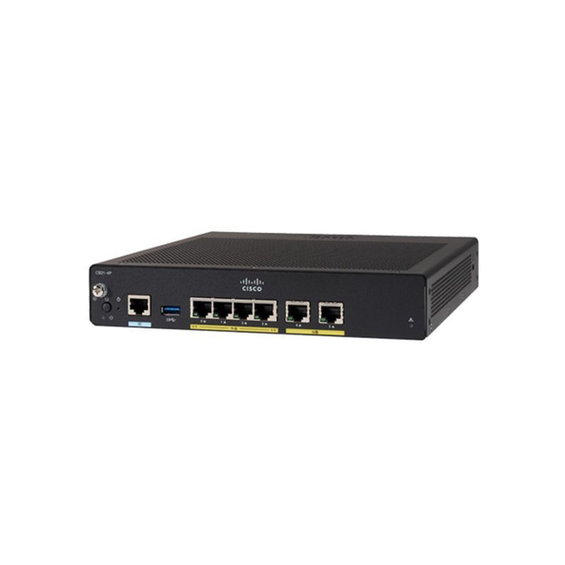 جهاز توجيه أمان C921 4P Cisco 921 Gigabit Ethernet مزود بمصدر طاقة داخلي