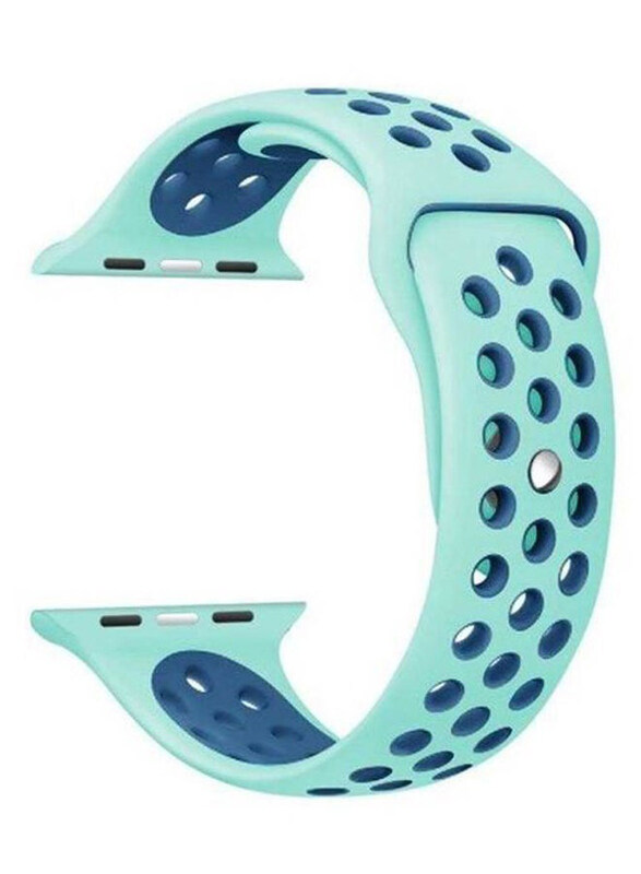 

Porodo Wrist Band for Apple Watch 38mm/40mm, Light Blue/Dark Blue