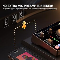 MAONO Streaming Audio Mixer Audio Interface with Pro-preamp BluetoothBuilt-in Battery Noise Cancellation 48V Phantom Power for Live StreamingPodcast Recording Gaming MaonoCaster AMC2 NEO