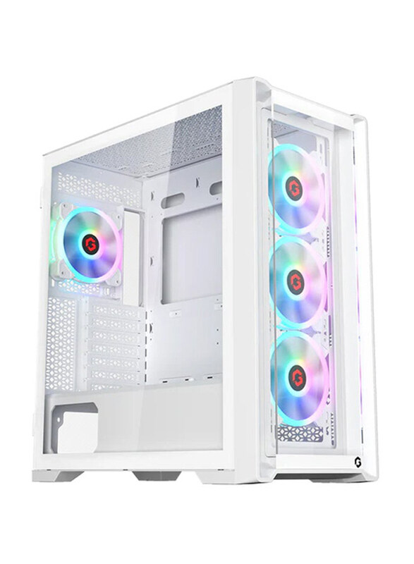 

Generic Gameon Vortex Arctic Series ARGB+Remote 4 Fans Mid Tower Gaming Case, White