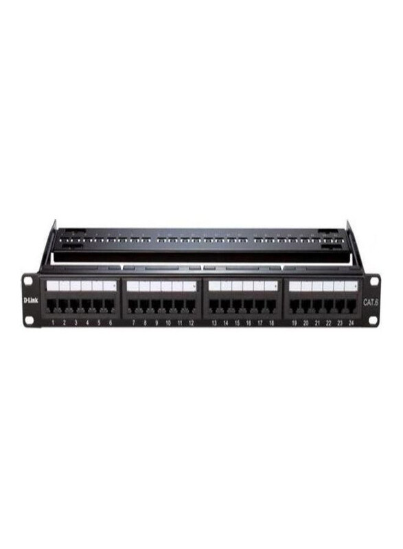 

D-Link NPP-C61BLK241 Cat6 UTP Fully Loaded Patch Panel, Black