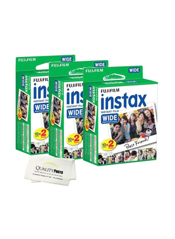 

Generic Fujifilm Instax Wide Instant Film, 3 Pieces, White
