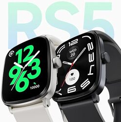 Haylou RS5 Smartwatch 2 01 AMOLED Display Bluetooth Calling Sports Health Long Battery Life - Black