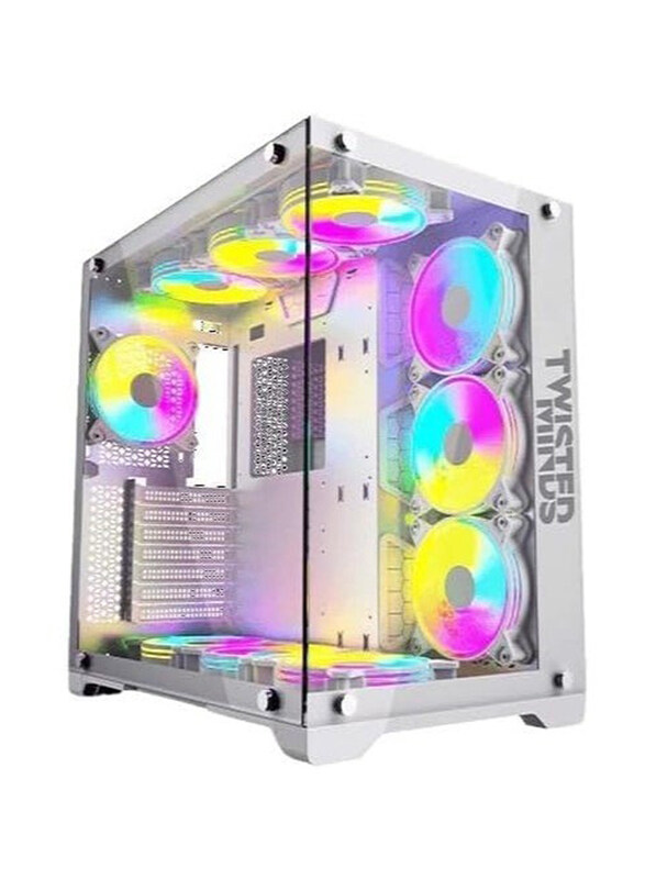 

Generic Twisted Minds Bullet-07 Glass Mid Tower Gaming Case for PC, White