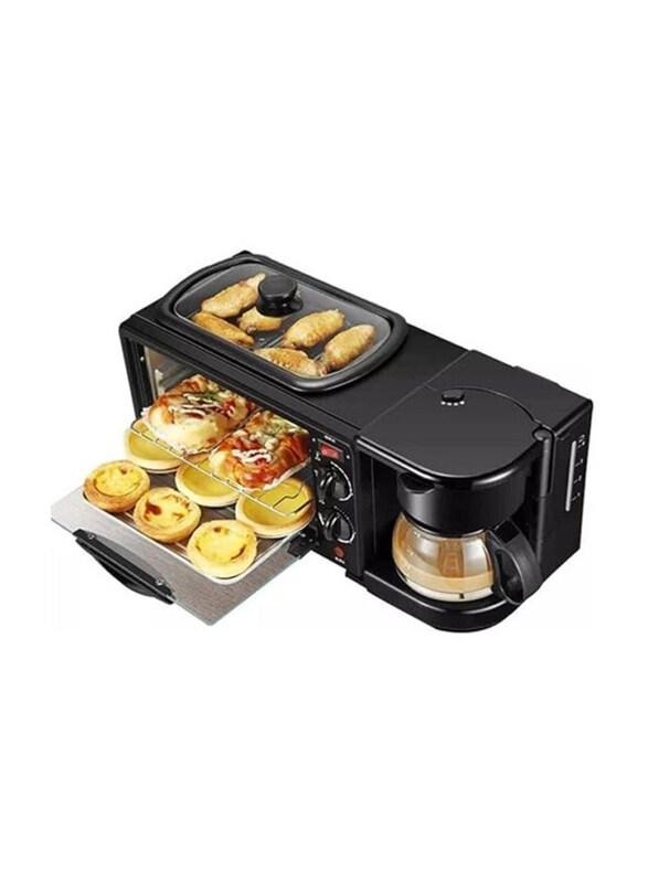 

Generic 3 in 1 Breakfast Machine, Black