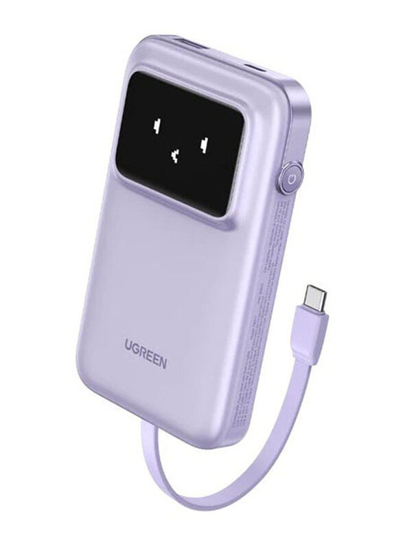 

Ugreen 10000mAh Robotic Powerbank with Built-In USB, Purple