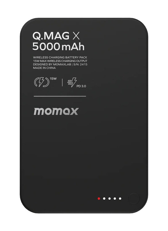 

Momax Q.Mag X 5000mAh Magnetic Wireless Powerbank, Black