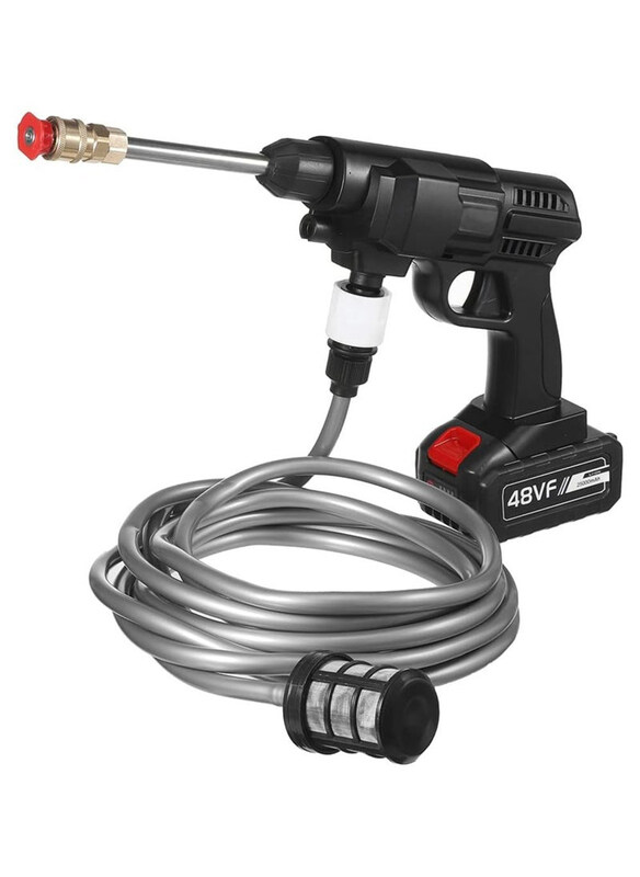 

Generic Timicare Wireless High Pressure Car Washer with Water Gun, Black