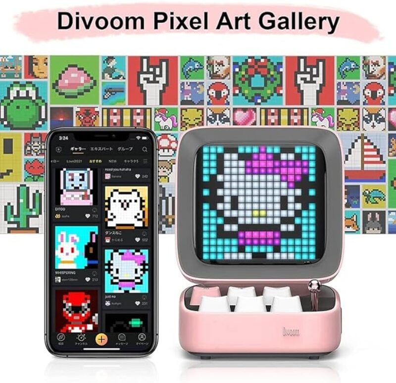Divoom Ditoo Pro Bluetooth Mini Speaker    Pink