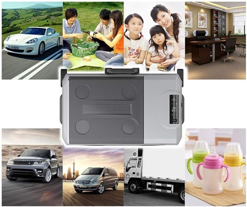 CX30 Quart 30L Portable Refrigerator Freezer  Mobile Fridge Car Refrigerator with Trolley and Wheels With battery