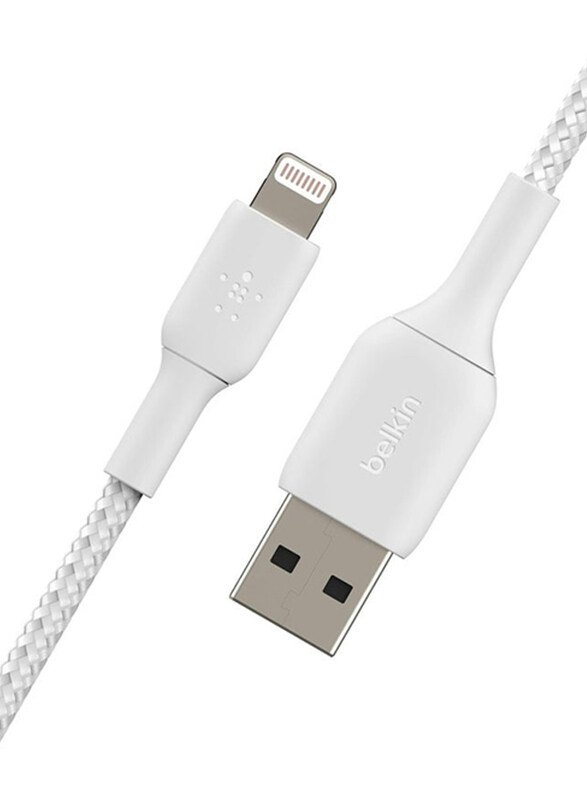 

Belkin 1-Meter Braided Lightning Cable, USB Type A to Lightning, White