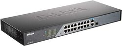 D Link DSS 100E 18P 18 Port Fast Ethernet PoE Unmanaged Surveillance Switch