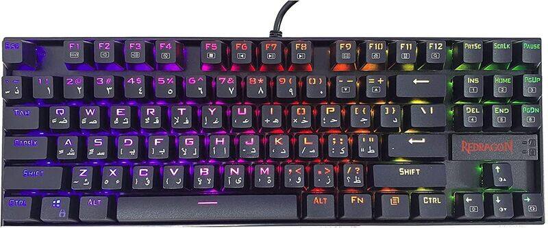 

Redragon K552RGB 1 ArabicRedragon K552 KUMARA Mechanical Gaming Keyboard Black Blue Switches Arabic