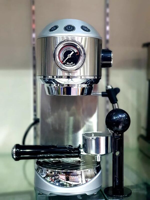 ماكينة صنع قهوة الاسبريسو1450واطضغط 19 بارسعة خزان 1 لتر الاسبريسو والكابتشينو