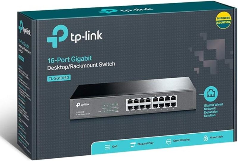 TP-LINK 16 Port Gigabit Switch Metal tl sg1016d