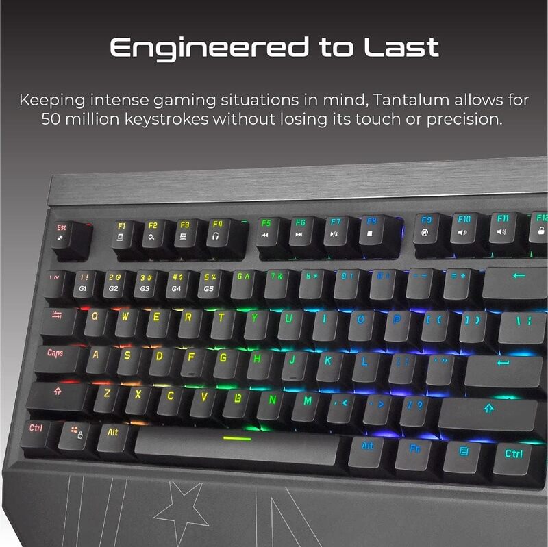 Vertux Tantalum Precision Pro Mechanical Gaming Keyboard Gamers Keyboard