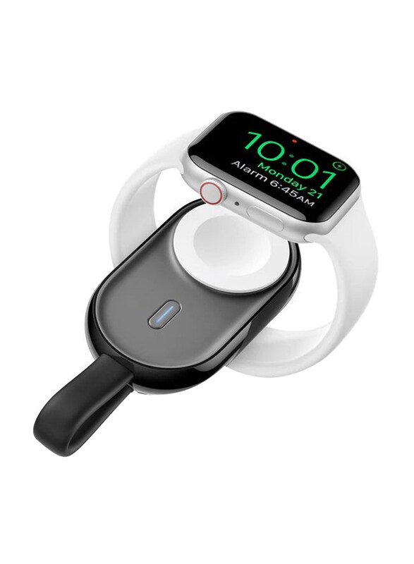 

Veger 1200mAh Wireless Portable Fast Charging Apple Watch Charger Power Bank, 2.5W, W0102, Black/White