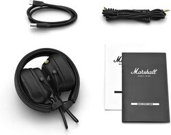 Marshall Major IV Bluetooth Headphones - Foldable Wireless Headphones Bluetooth With 80 Hours of Playtime - Black