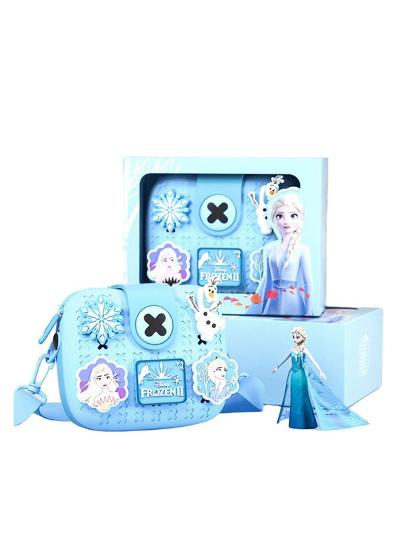 

Disney Frozen II Cute Outdoor Silicone EVA Satchel Purse, K11, Blue