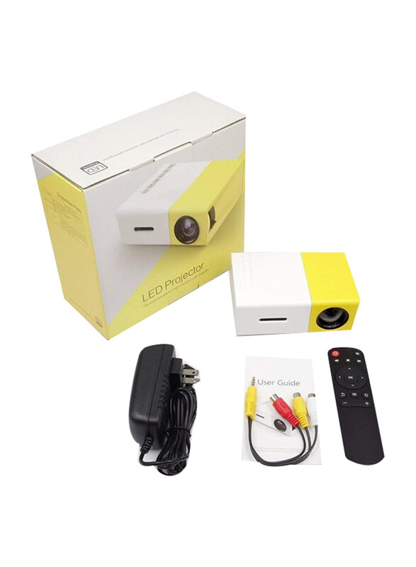 

Generic Mini Portable High Resolution Led Projector, White/Yellow