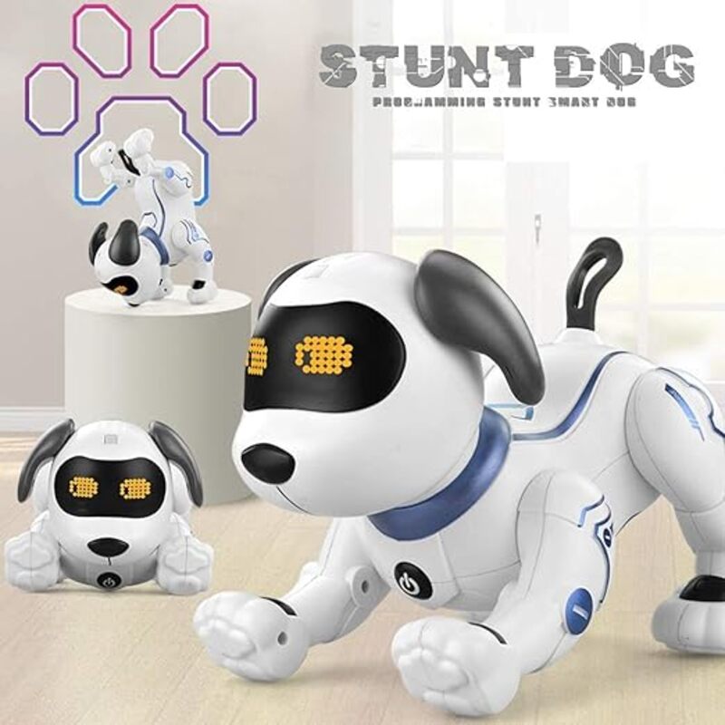 EasySMX Voice Controlled RC Robot Dog for Kids White