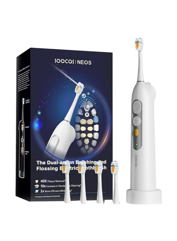 

Soocas Neos 2-In-1 Electric Toothbrush with Water Flosser, White