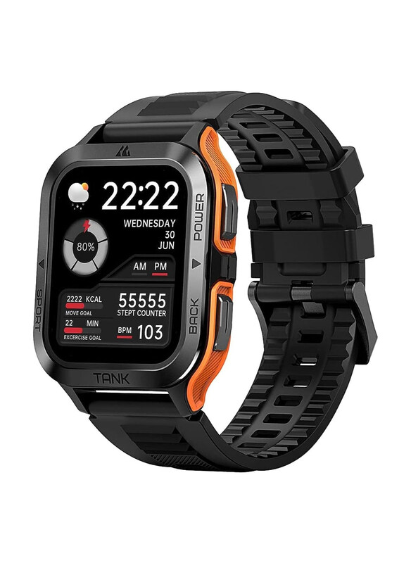 

Kospet Tank M2 1.85 Inch Smartwatch with Bluetooth Calling, Black